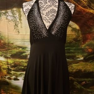 Plus Size Faux Diamond Embellished Halter